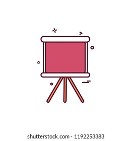 project stande chart paper icon vector desige