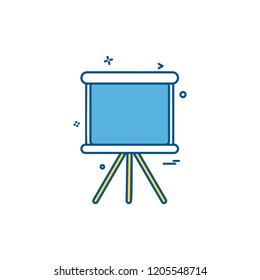 project stande chart paper icon vector desige