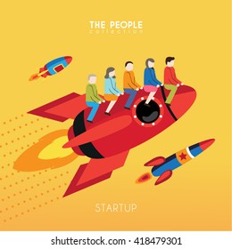 Project Startup Conceptual Vector Design