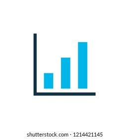 Project statistics icon colored symbol. Premium quality isolated progress element in trendy style.