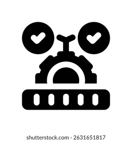 Icono de glifo de Estado de proyecto. Icono de Vector fuerte y sólido para Sitios web, interfaces móviles, presentaciones y marca visual. Alta calidad y fácil de editar.