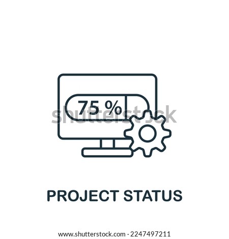 Project Status icon. Monochrome simple Project Planning icon for templates, web design and infographics
