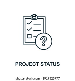 Project Status icon. Simple element from management collection. Creative Project Status icon for web design, templates, infographics and more