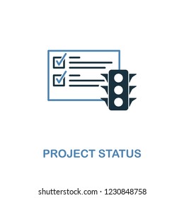 Project Status Icon. Two Colors Premium Design From Management Icons Collection. Pixel Perfect Simple Pictogram Project Status Icon. UX And UI Usage.