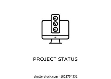 Project Status icon in vector. Logotype