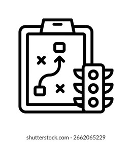 Project Status Vector Outline Icon. EPS 10 File