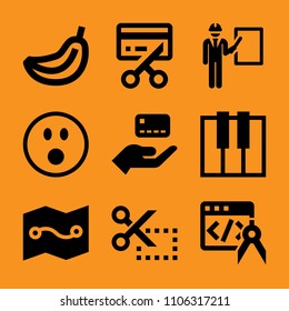 project, success, ripe, open, chart and white icon vector set. Flat vector design with filled icons. Designed for web and software interfaces