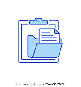 Project Summary Filled Line Icon. linear style sign for mobile concept and web design. Outline vector icon.