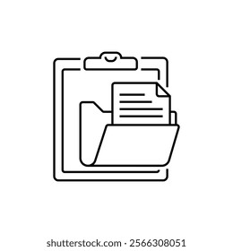 Project Summary Line Icon. linear style sign for mobile concept and web design. Outline vector icon.