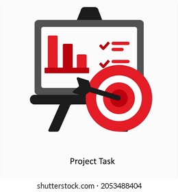 Project Task or Goals Icon Concept