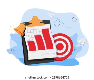 Project task management and effective time planning tools. Project development icon. Vector illustration. Work organizer, daily plan. Project manager tool, business, productivity online platform