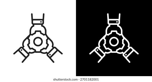 Ilustración vectorial de estilos de línea de icono de Equipo de proyecto