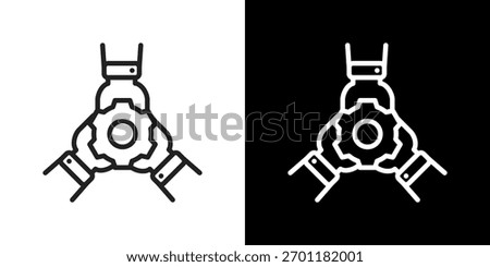 Project Team Icon Line Styles Vector Illustration