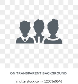 project team icon. Trendy flat vector project team icon on transparent background from General collection. 