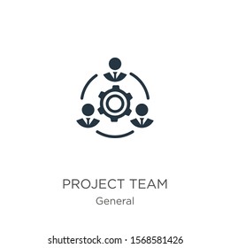 Project team icon vector. Trendy flat project team icon from general collection isolated on white background. Vector illustration can be used for web and mobile graphic design, logo, eps10