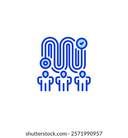 Project Team line icon. Universal creative premium symbol. Vector sign icon logo template. Vector illustration
