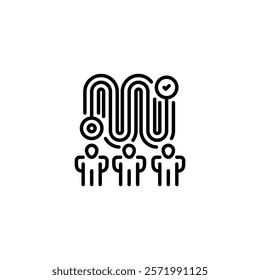 Project Team line icon. Universal creative premium symbol. Vector sign icon logo template. Vector illustration