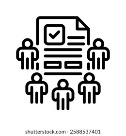 Project Team line icon. Universal creative premium symbol. Vector sign icon logo template. Vector illustration