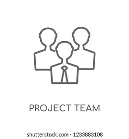 project team linear icon. Modern outline project team logo concept on white background from General collection. Suitable for use on web apps, mobile apps and print media.