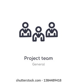 project team outline icon. isolated line vector illustration from general collection. editable thin stroke project team icon on white background
