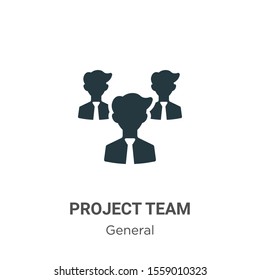 Project team vector icon on white background. Flat vector project team icon symbol sign from modern general collection for mobile concept and web apps design.
