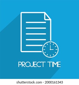 project time icon , document icon