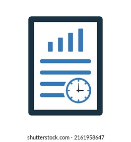 Project, time icon . Simple editable vector design isolated on a white background.