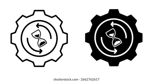 project time icon white on background