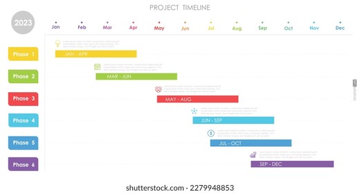 project timeline diagram Infographic roadmap template for business. 12 Months modern Timeline diagram calendar with presentation vector infographic.