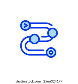Project Timeline Filled Line Icon. linear style sign for mobile concept and web design. Outline vector icon.