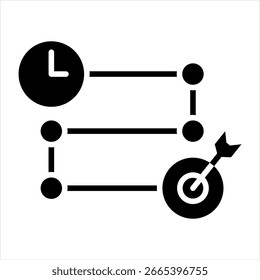 Project Timeline Glyph Icon Vector Illustration