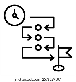 Project Timeline Icon Element For Design