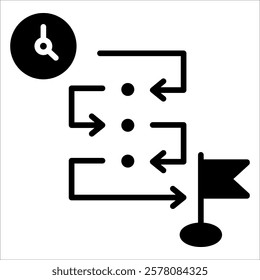 Project Timeline Icon Element For Design