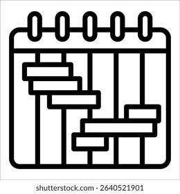Project Timeline Icon Element For Design