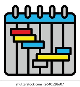 Project Timeline Icon Element For Design