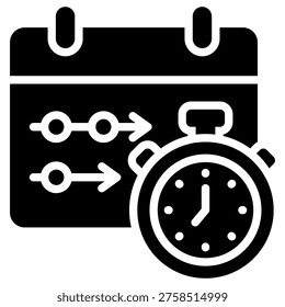 Project Timeline Icon Element For Design