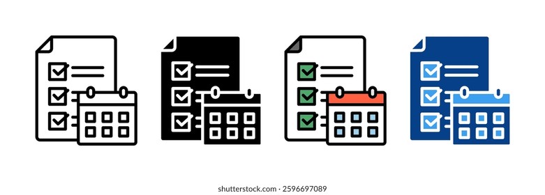 Project Timeline Icon Set Multiple Style Collection