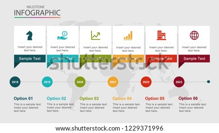 project timeline milestone project control management stock vector