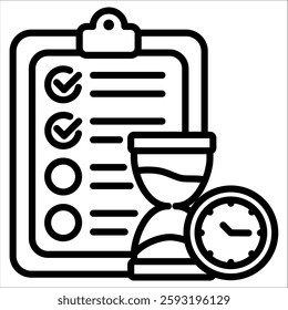 Project Timeline Simple Icon Vector Illustration Concept