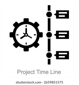 Project Timeline vector icon concept design
