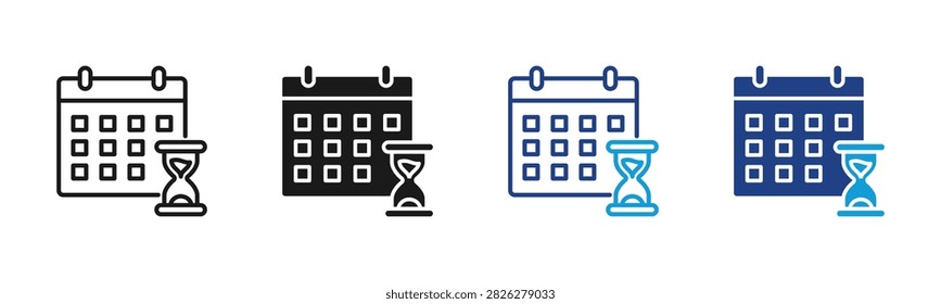 Project Timeline Web icon with multiple style collection