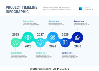 Project Timeline workflow Infographic template
