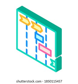 project timelines isometric icon vector. project timelines sign. isolated symbol illustration