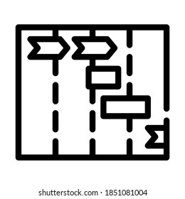 project timelines line icon vector. project timelines sign. isolated contour symbol black illustration