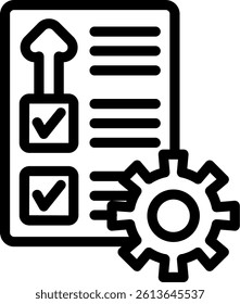 Project Tracking Line Vector Icon Design