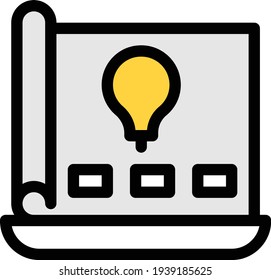 project vector colour line icon