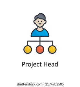 Project vector Filled outline Icon Design illustration. Project Managements Symbol on White background EPS 10 File