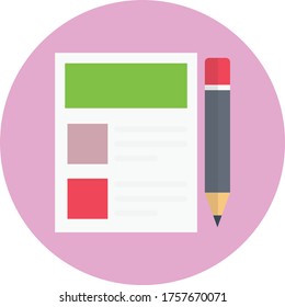 project vector flat color icon