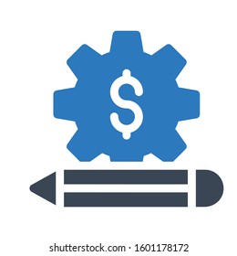 project vector glyph color icon 