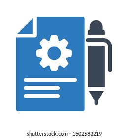 project vector glyph color icon 
